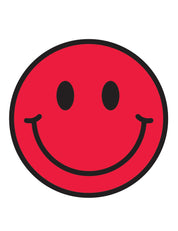 Rebel Red Smiley | Strijktransfers