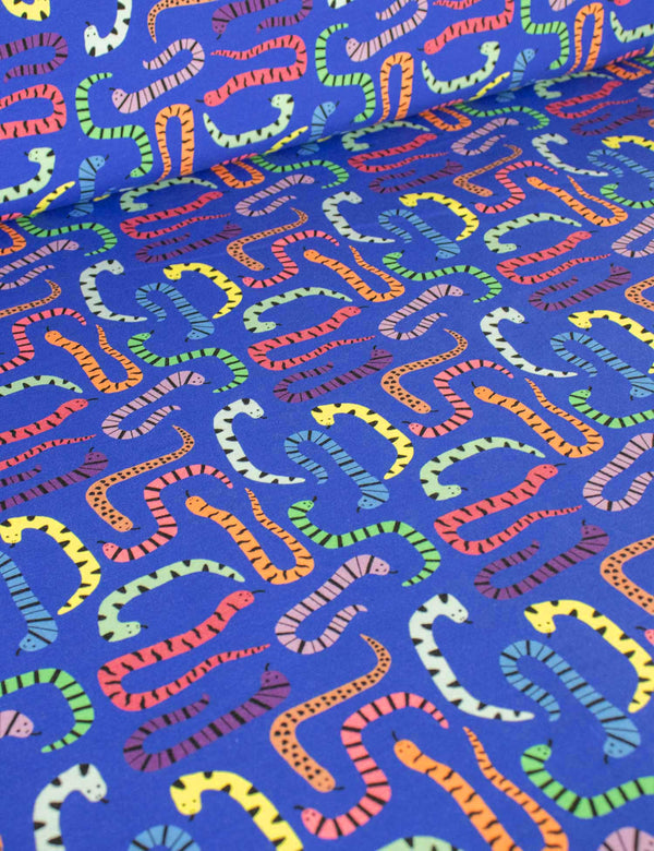 Rebel Snakes Royal Blue | Tricot | 170cm breed