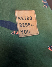 Retro. Rebel. You. | Étiquette en simili cuir