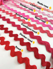 Rood zigzagband 13 mm