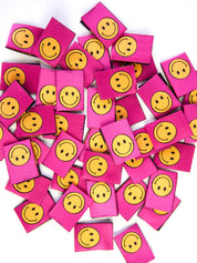 6x Smileys Pink Label