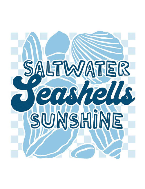 Salzwasser Muscheln Sonnenschein - Salzwasser Geschichten | Bügelbild