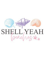 Shell Yeah Beaches - Vintage Summer Kleding Transfers