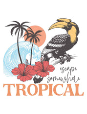 Escape Somewhere Tropical - Vintage Summer Kleding Transfers