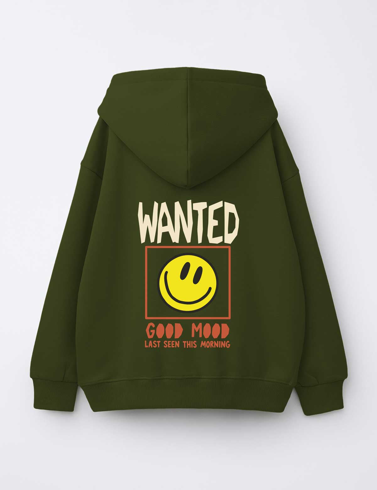 Wanted: Good Mood — Rust – Good Mood Club – strijktransfer – op een trui