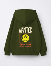 Wanted: Good Mood — Rust – Good Mood Club – strijktransfer – op een trui