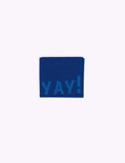 Yay! Blue | Geweven naailabel