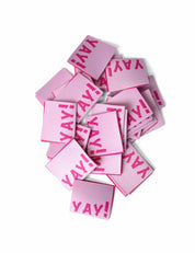Yay! Geweven Label | Pink