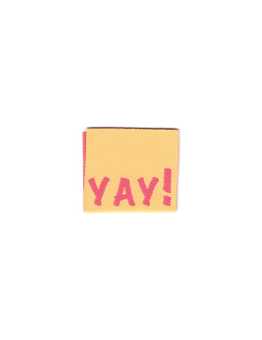 Yay! Yellow – Geweven naailabel