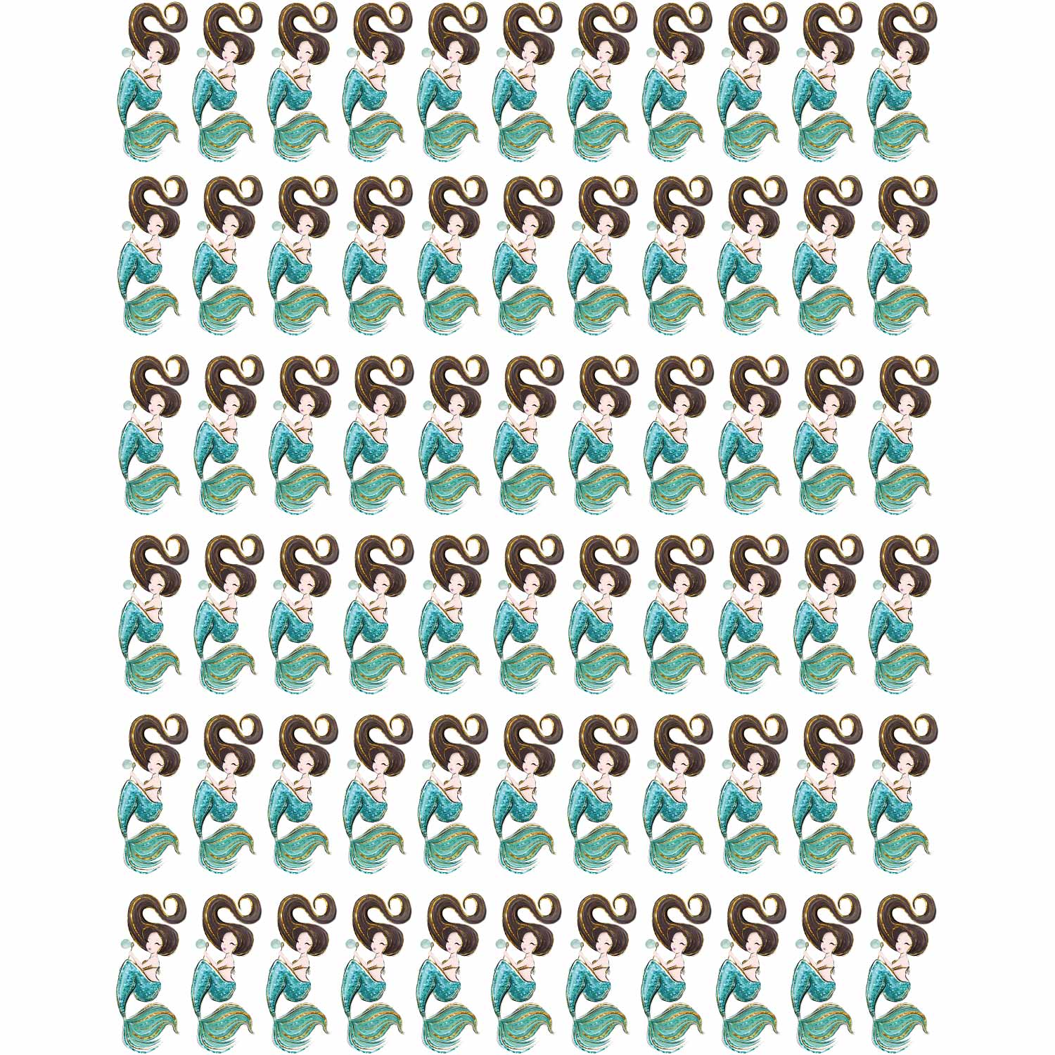 Zeemeermin Brunette  -  Fabric Frenzy